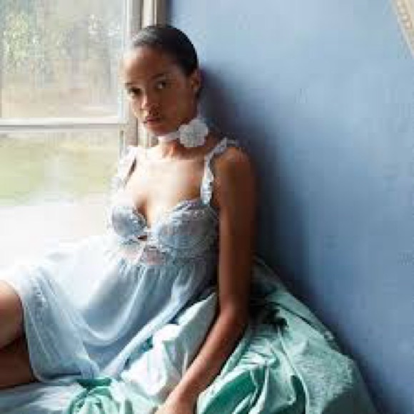 For Love & Lemons - Sorbet Rose Babydoll Slip Dress, Nightwear - Picture 5 of 13